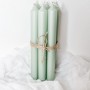 Dekorační svíčka světle zelená - s leskem - půjčovna
