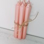 Dekorační svíčka růžová - s leskem - půjčovna