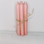 Dekorační svíčka růžová - s leskem - půjčovna