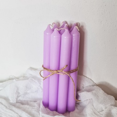 Dekorační svíčka sv. fialová - matná - půjčovna