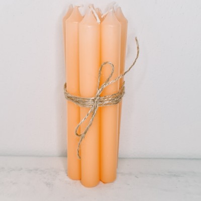 Dekorační svíčka sv. oranžová - matná - půjčovna