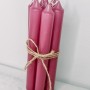 Dekorační svíčka růžová (fíková) - matná - půjčovna